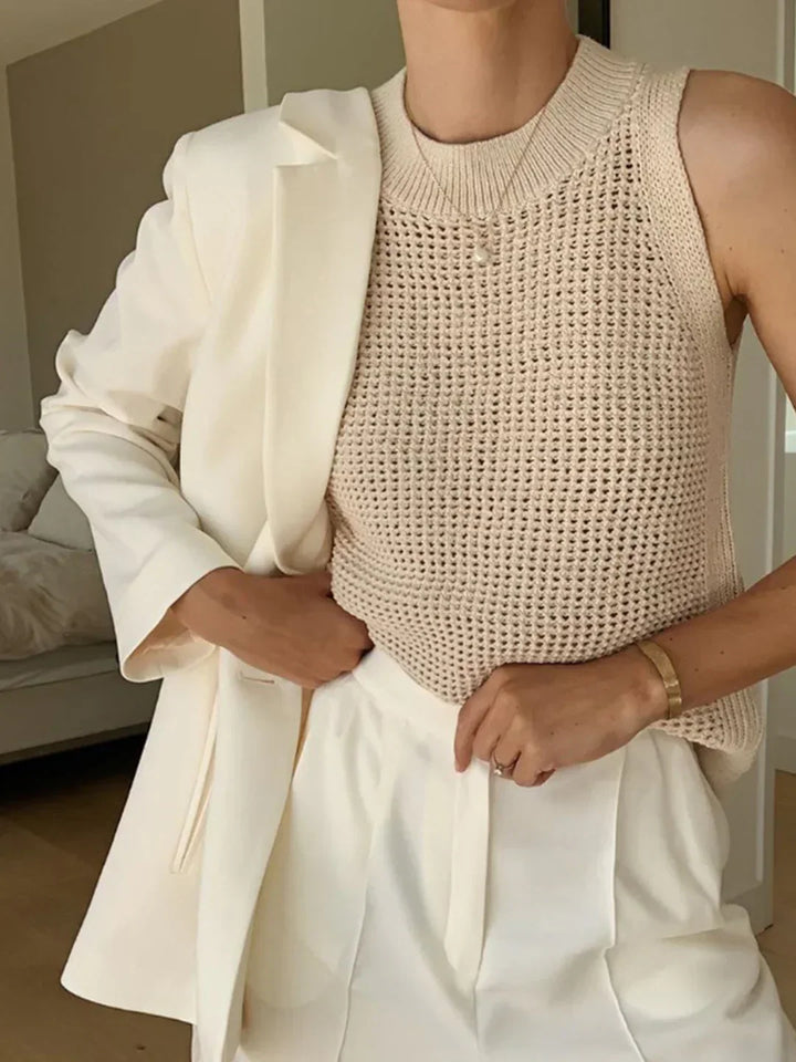 All-match Solid Knit Tank Top