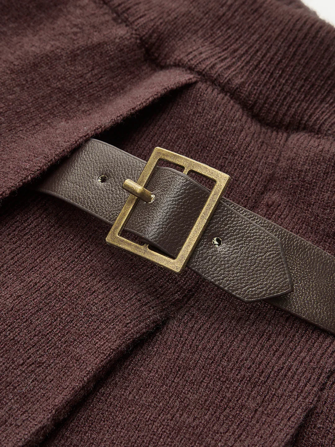 Slim Breasted Knitted Cardigan & Elastic Waist Pleated Skirt Matching Suit