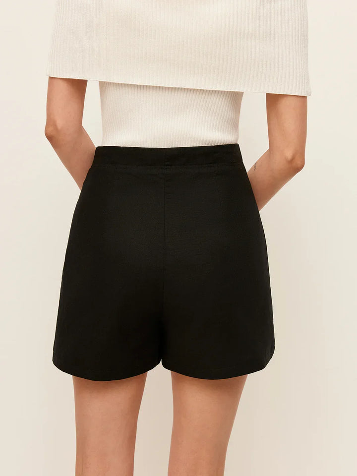 Wide Leg Pocket Detail Shorts Without Belt