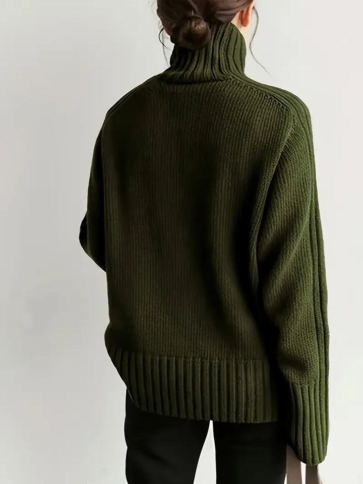 Solid Color Turtleneck Knitting Sweater