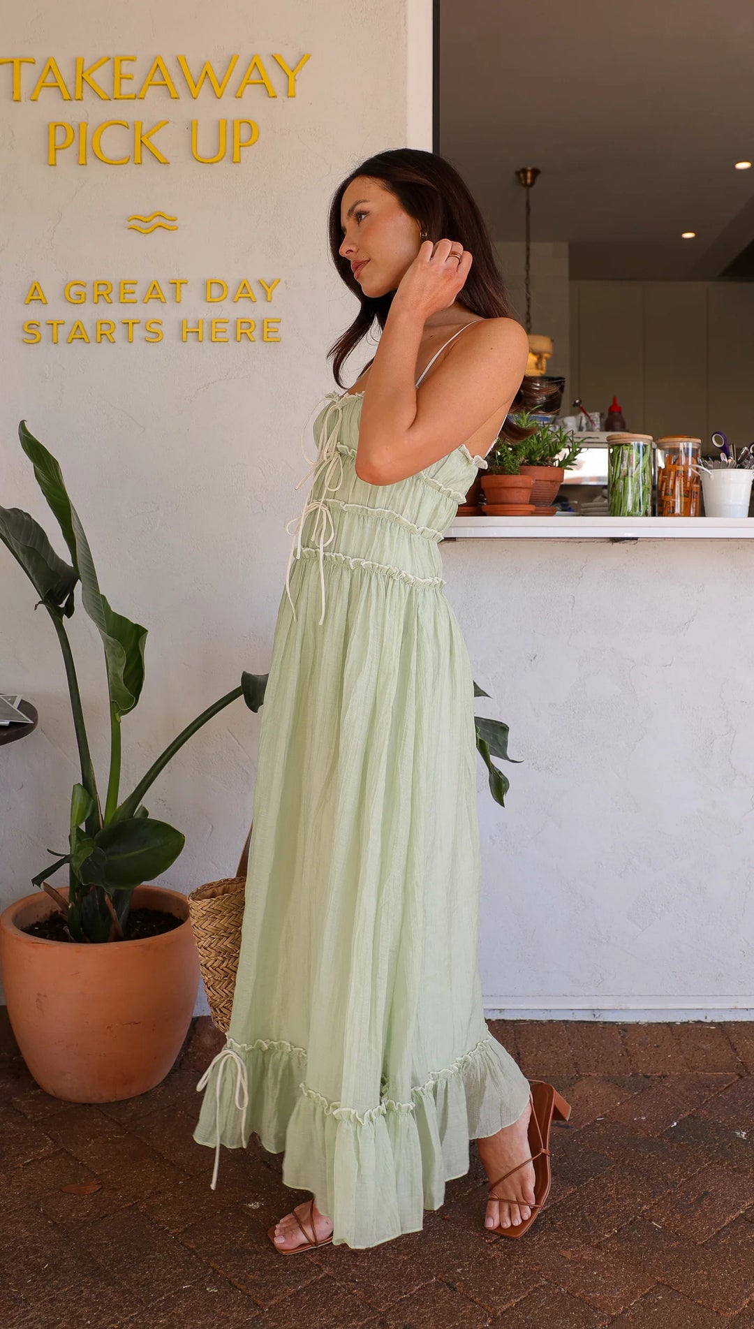 Grace - Ruffle Tie-Front Top & Maxi Skirt Set