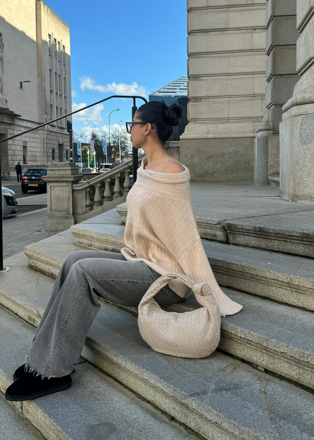 Silva Suede Bag - Light Beige