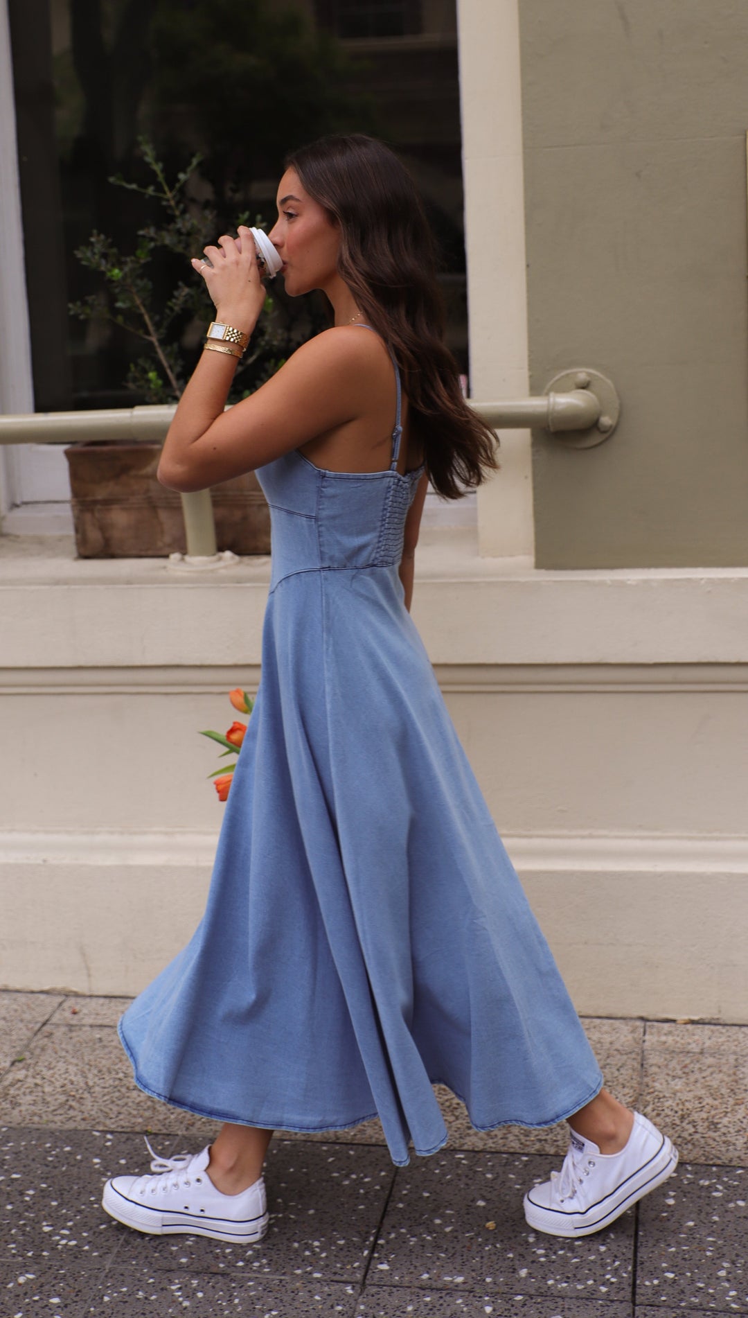 Calla - Denim Midi Dress