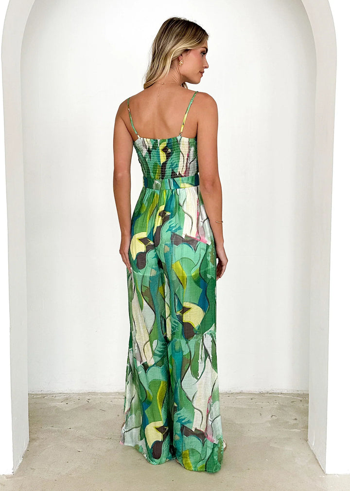 Wild Bloom Twist Front Jumpsuit