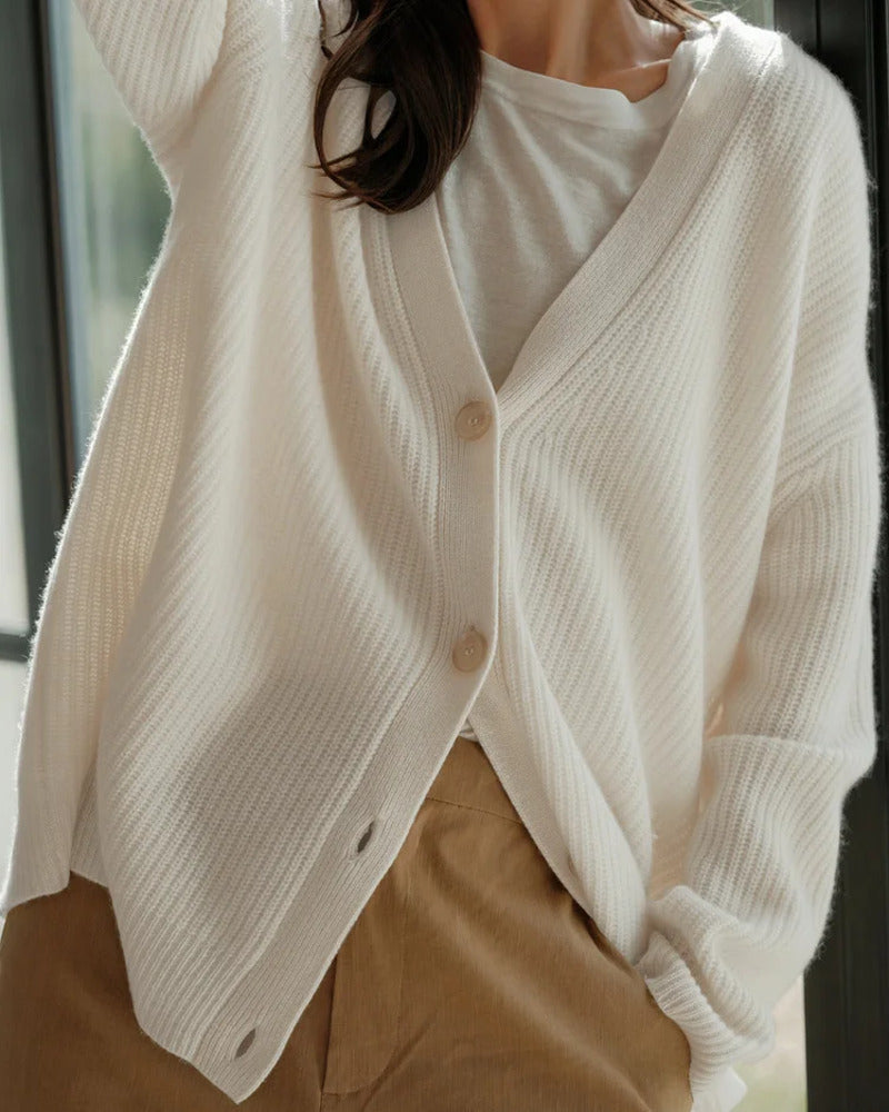 Saltair Ribbed Button Cardigan