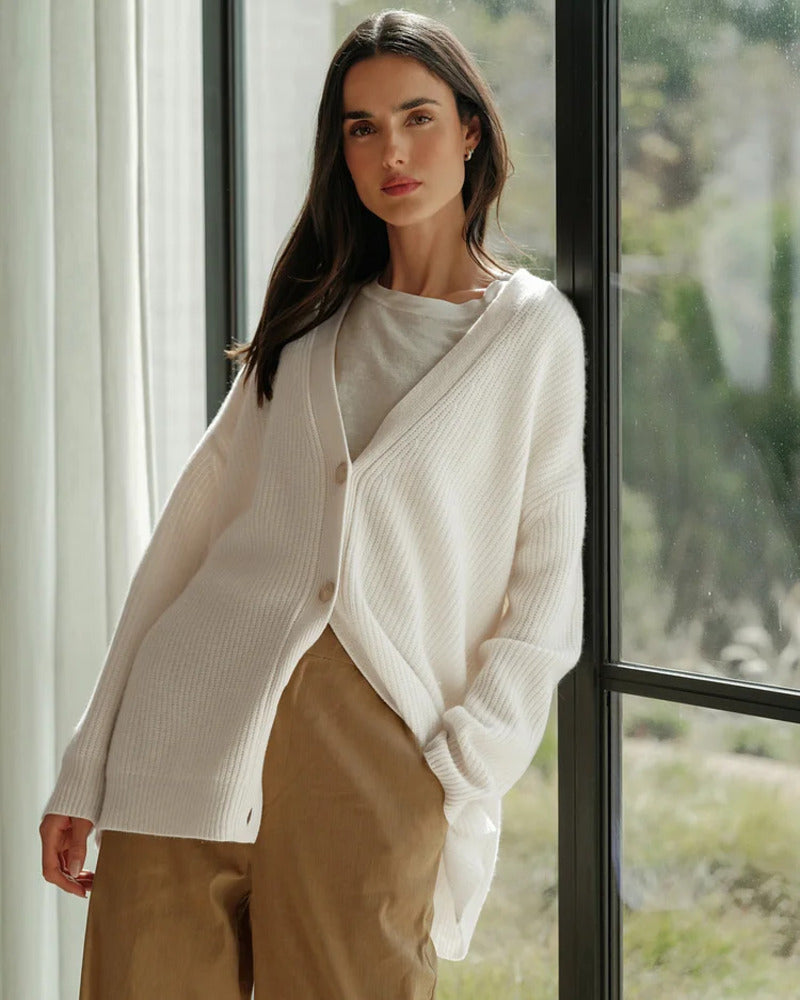 Saltair Ribbed Button Cardigan