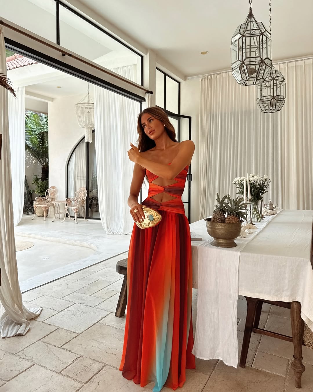 Valencia - Twist Front Maxi Dress