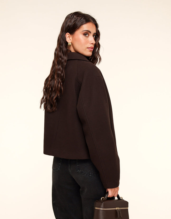Brown Short Studio Coat - Jacket