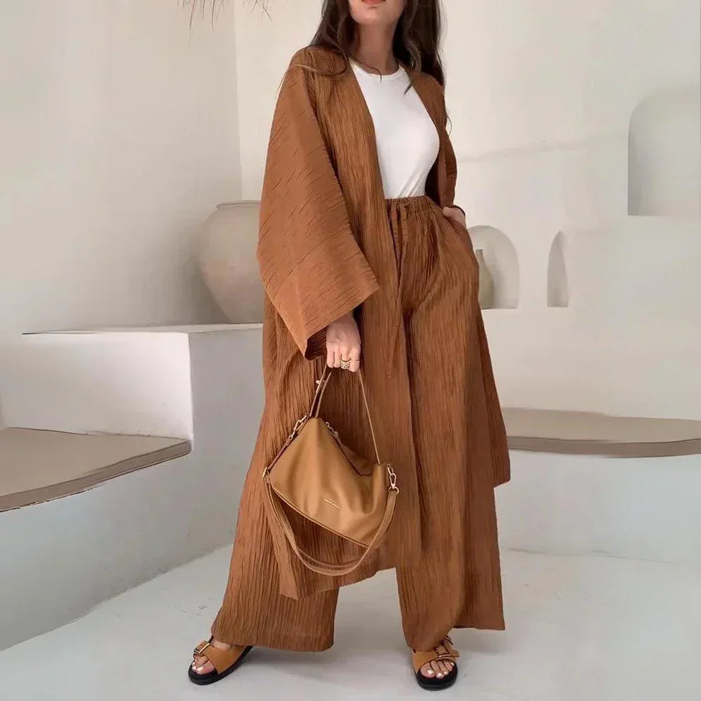 Solana Drape Cardigan Set