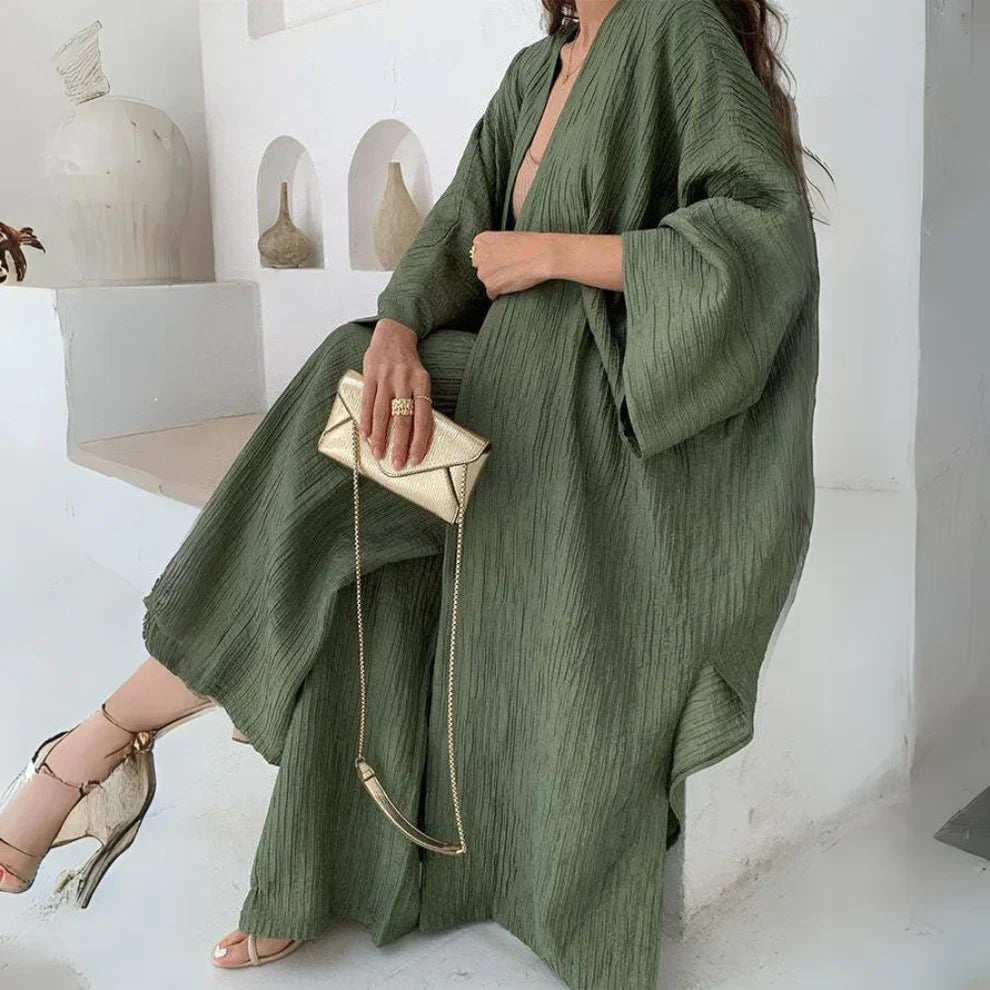 Solana Drape Cardigan Set