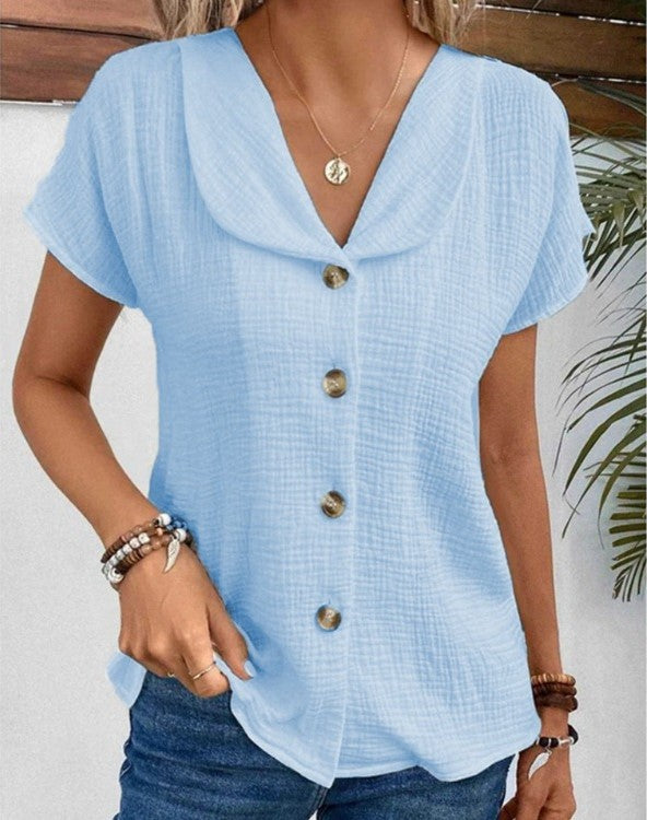 Bayshore Soft Collar Button Blouse