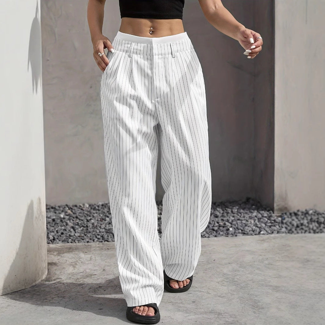 Stryx Pinstripe Wide-Leg Pants