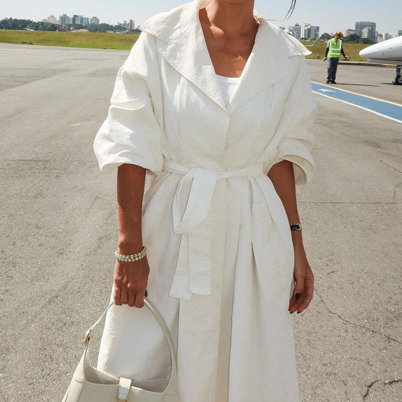 Runway Arrival Belted Trench Dress