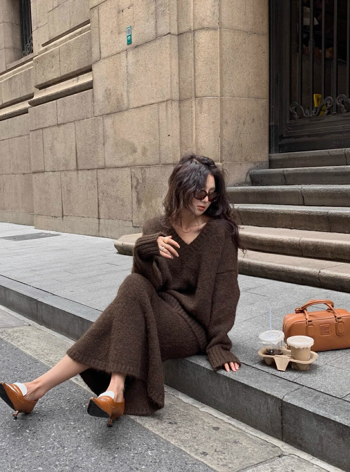 Noelle Soft Knit Sweater And Skirt Set