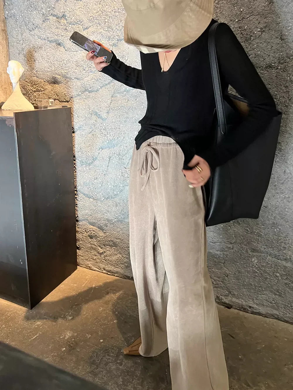 Sienna Raw-Edge Knit Top Sweater