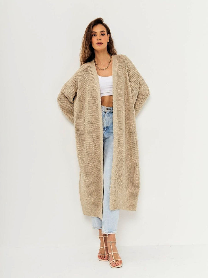 Women's Long Open-Front Knit Cardigan