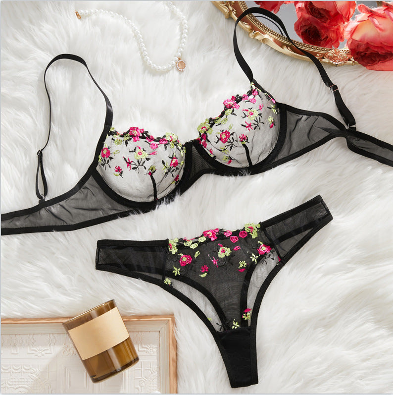 Seralith - Elegant Embroidered Lingerie Set