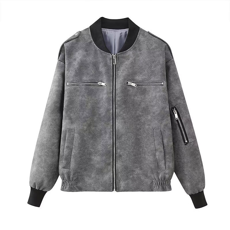 Camden Washed Leather Bomber