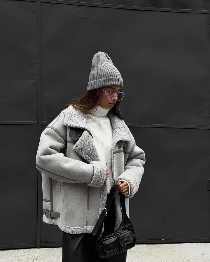 Sylvette Oversized Shearling Jacket