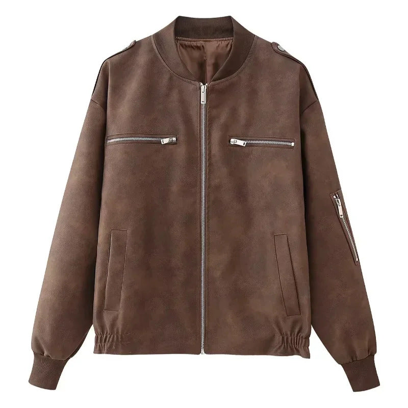 Camden Washed Leather Bomber