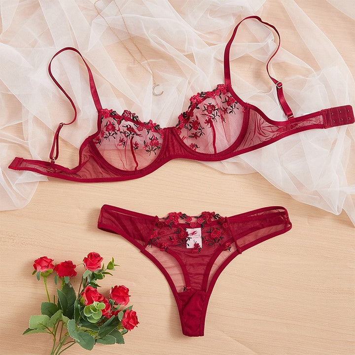 Seralith - Elegant Embroidered Lingerie Set