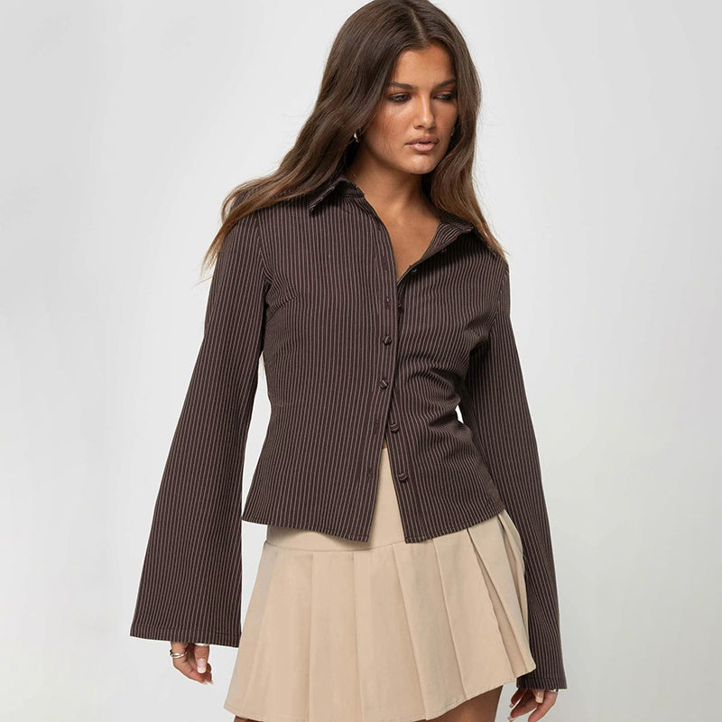 Auburn Pinstripe Fitted Shirt