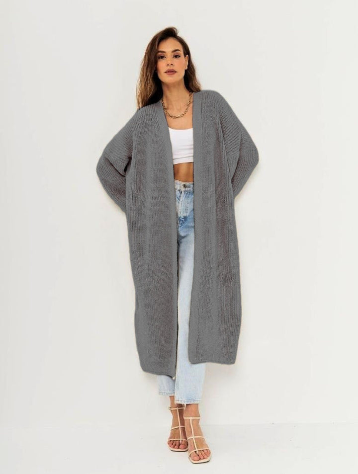Women's Long Open-Front Knit Cardigan