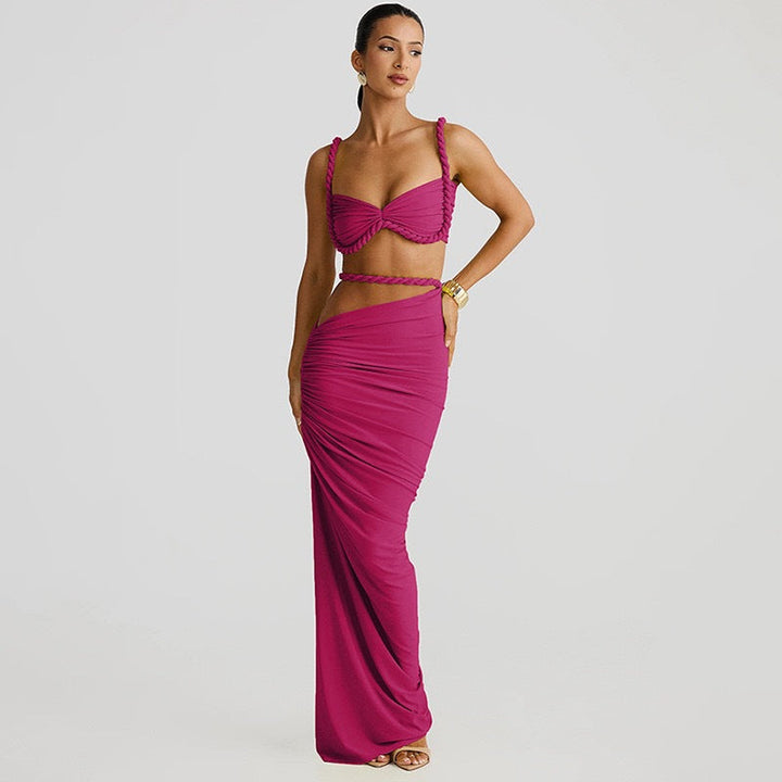 Solara Braided Two Piece Maxi Dress