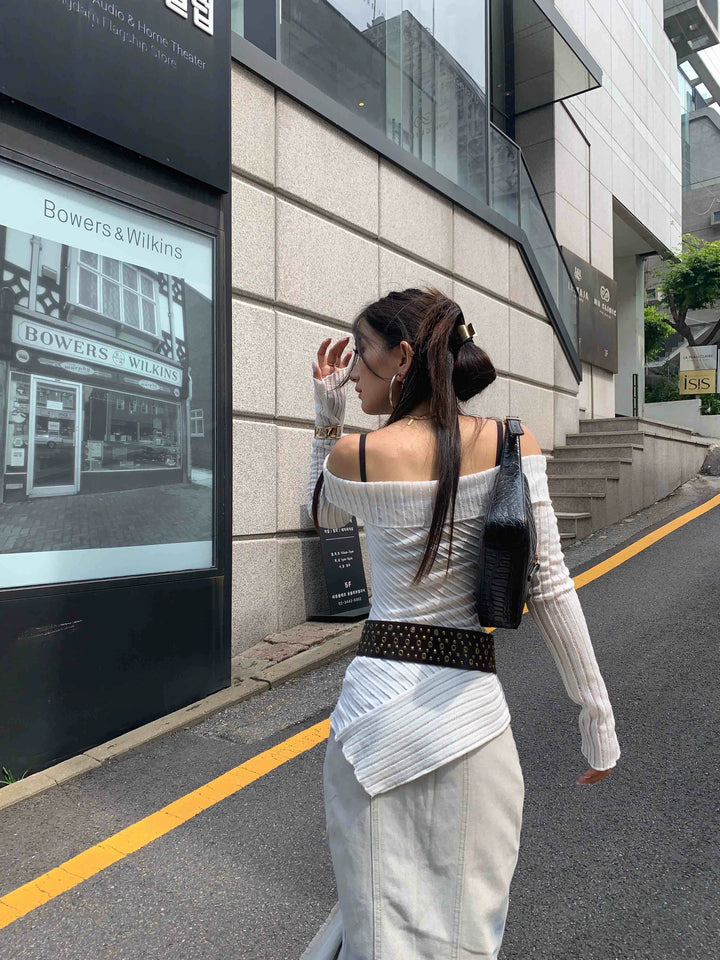 Alouette Sheer Off-Shoulder Top