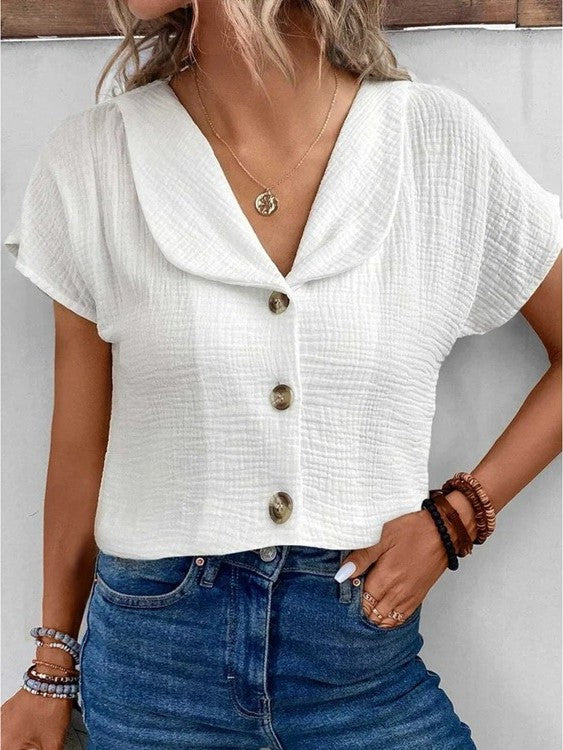 Bayshore Soft Collar Button Blouse