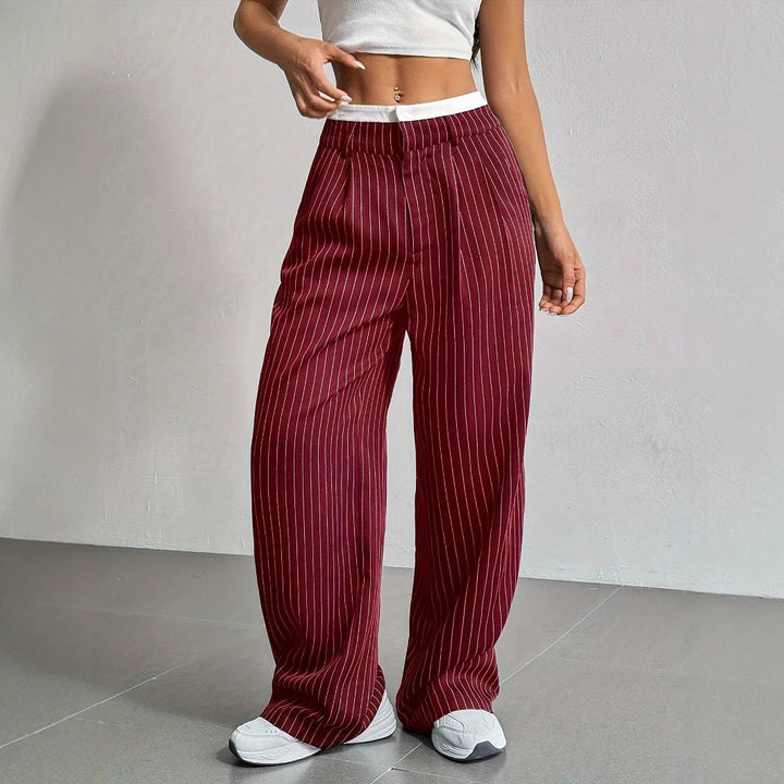 Stryx Pinstripe Wide-Leg Pants