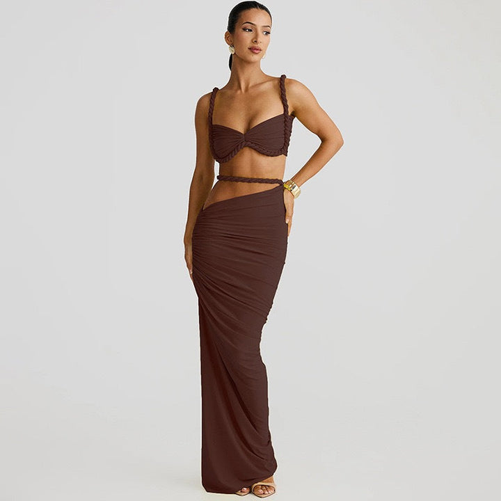 Solara Braided Two Piece Maxi Dress