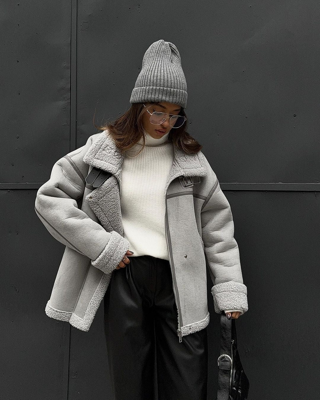 Sylvette Oversized Shearling Jacket
