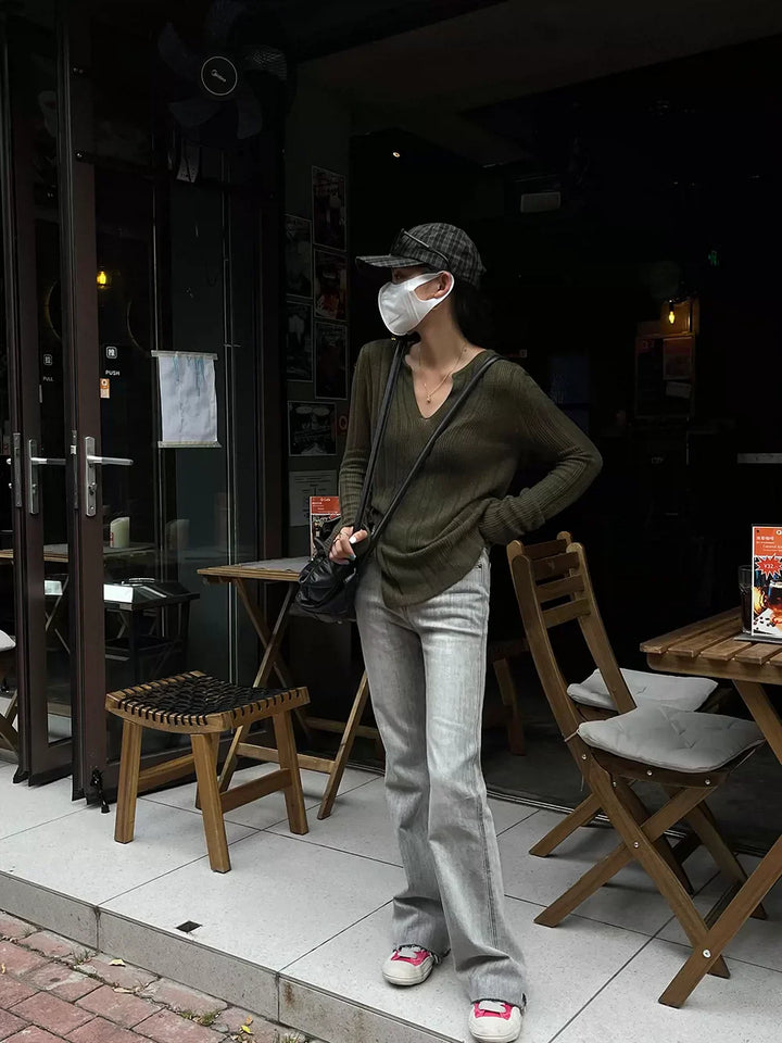 Sienna Raw-Edge Knit Top Sweater