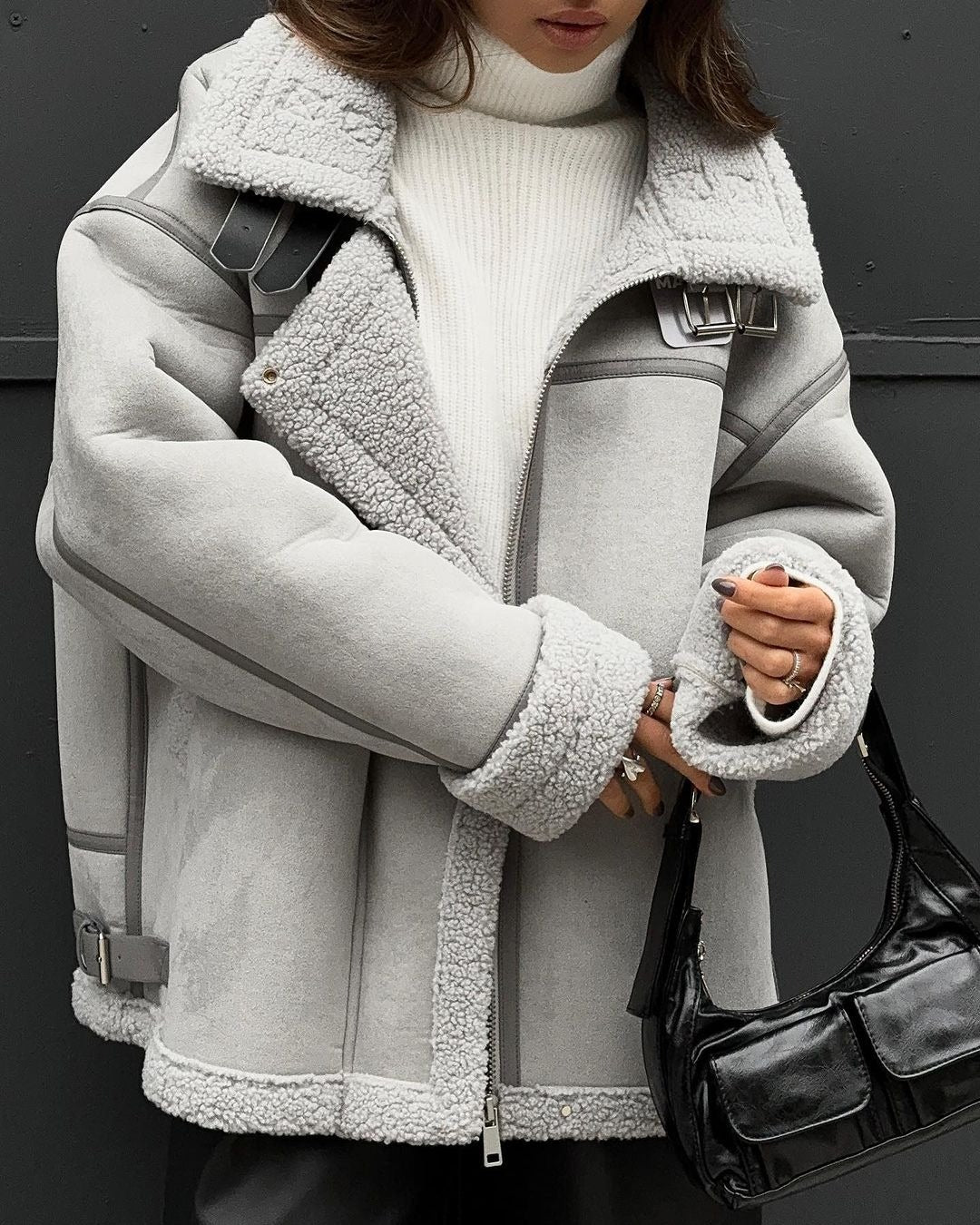 Sylvette Oversized Shearling Jacket