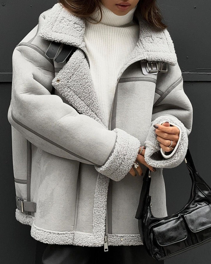 Sylvette Oversized Shearling Jacket