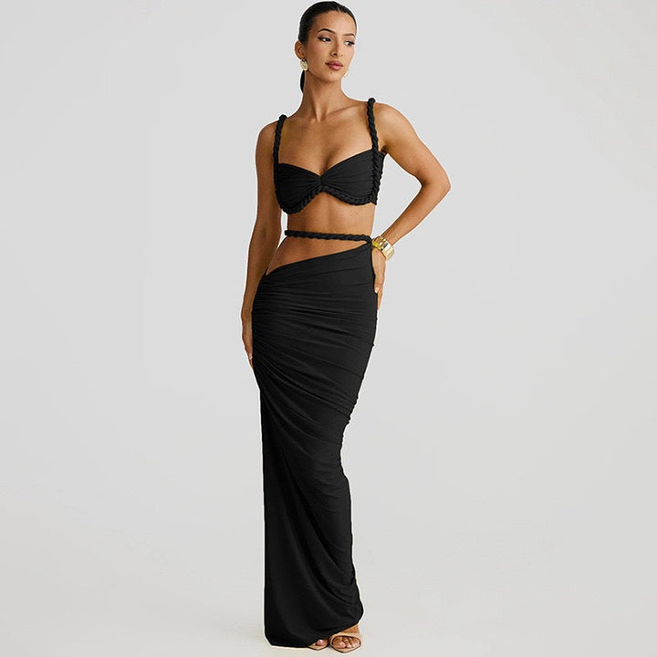 Solara Braided Two Piece Maxi Dress