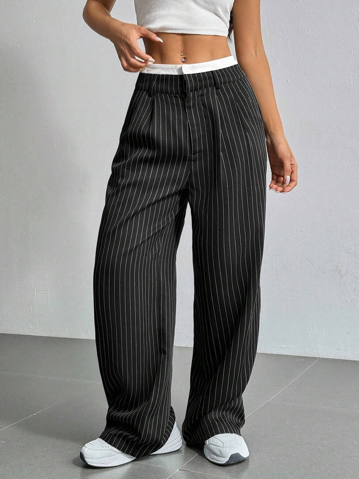 Stryx Pinstripe Wide-Leg Pants