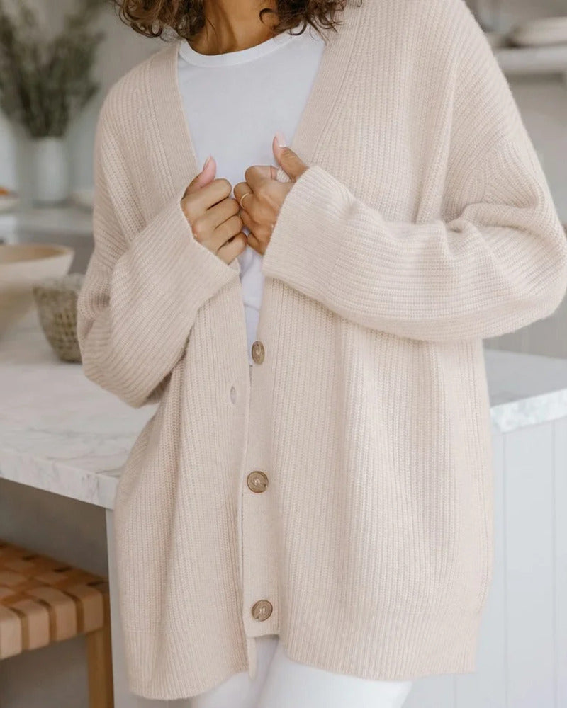 Saltair Ribbed Button Cardigan