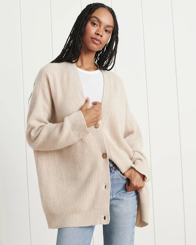 Saltair Ribbed Button Cardigan