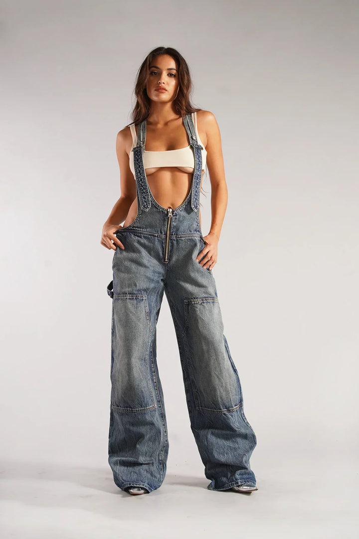 Low Voltage Wide-Leg Overalls