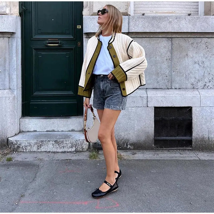 Rue Montclair Piped Quilted Jacket