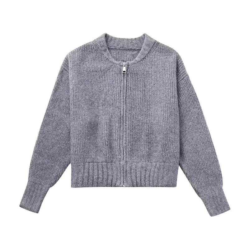 Sloane Ribbed Knit Bomber
