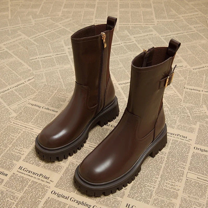 Marlow Buckle Combat Boots