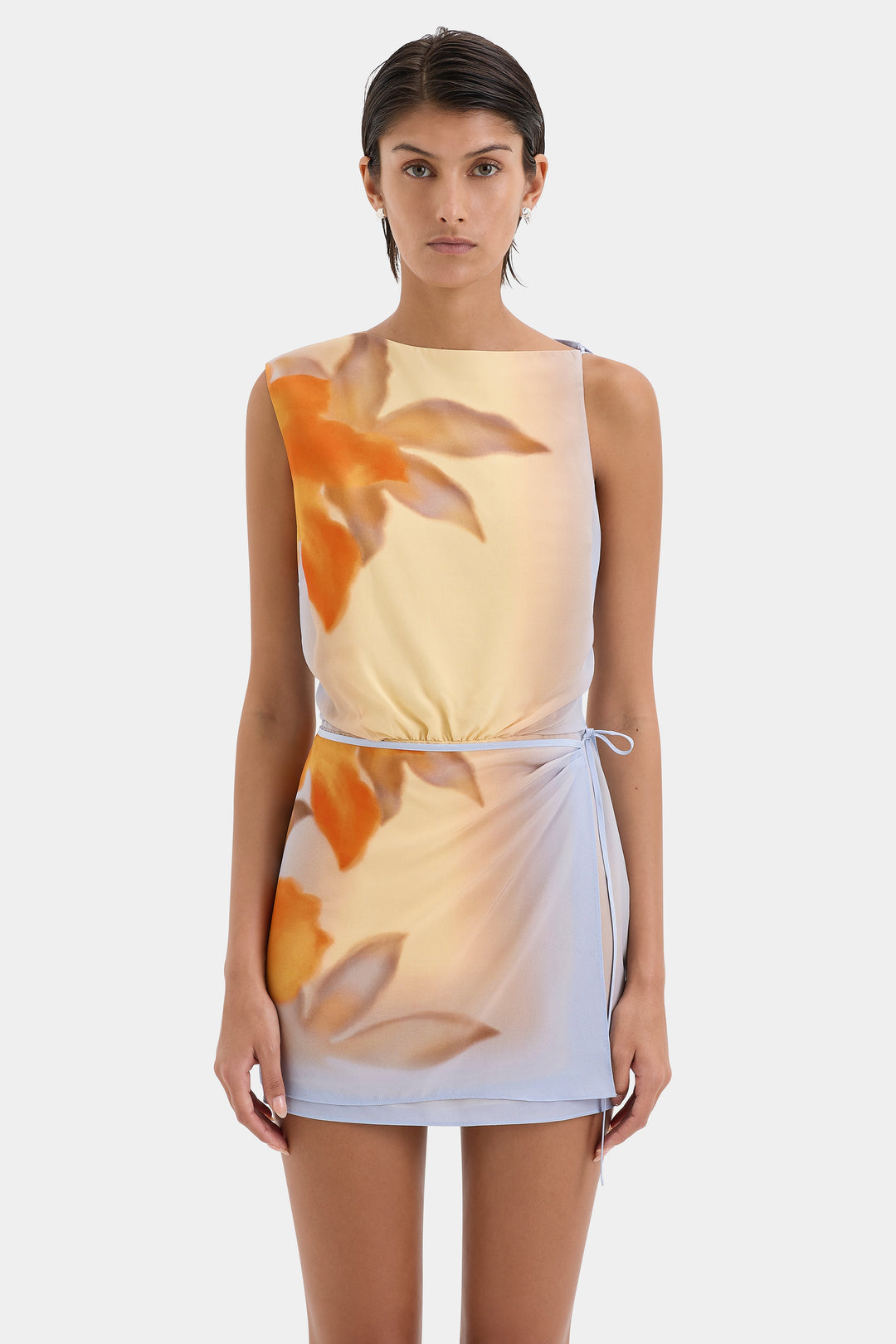 Iris - Floral Silk Mini Dress