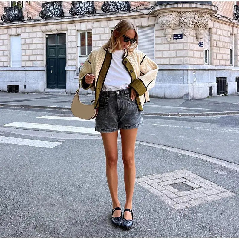 Rue Montclair Piped Quilted Jacket