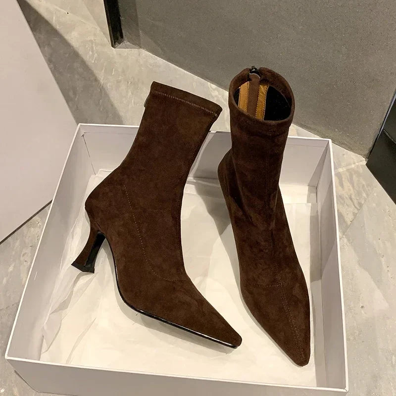 Avery Pointed Toe Sock Boots