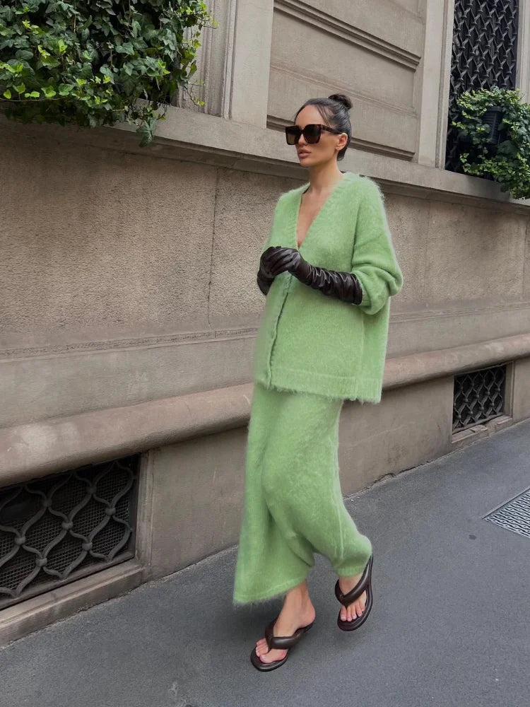 Celeste Fluffy Knit Co-ord Set