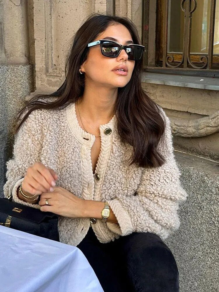 Blair Textured Fleece Cardigan