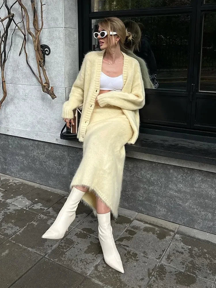 Celeste Fluffy Knit Co-ord Set